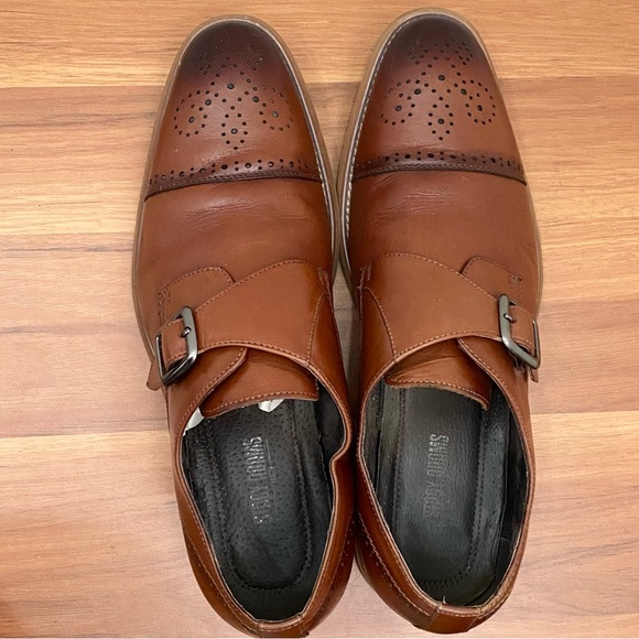 STACY ADAMS Men's Duncan Cap-Toe Single Monk Strap Leather Shoes Size 11.5M - Picture 3 of 15